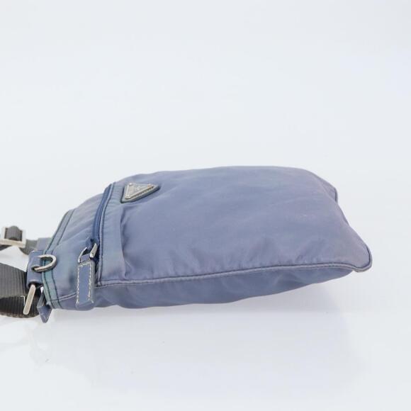 PRADA Shoulder Bag Nylon Light Blue Silver Auth ar13778